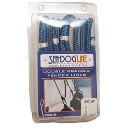 Sea-Dog 302106006WH-1 0.25 in. x 6 ft. Double Braided Fender Line - White 3004.5661